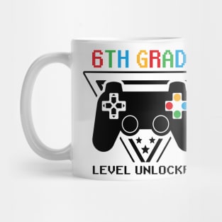 6th Grade Level Unlocked First Day of School Video Gamer Mug